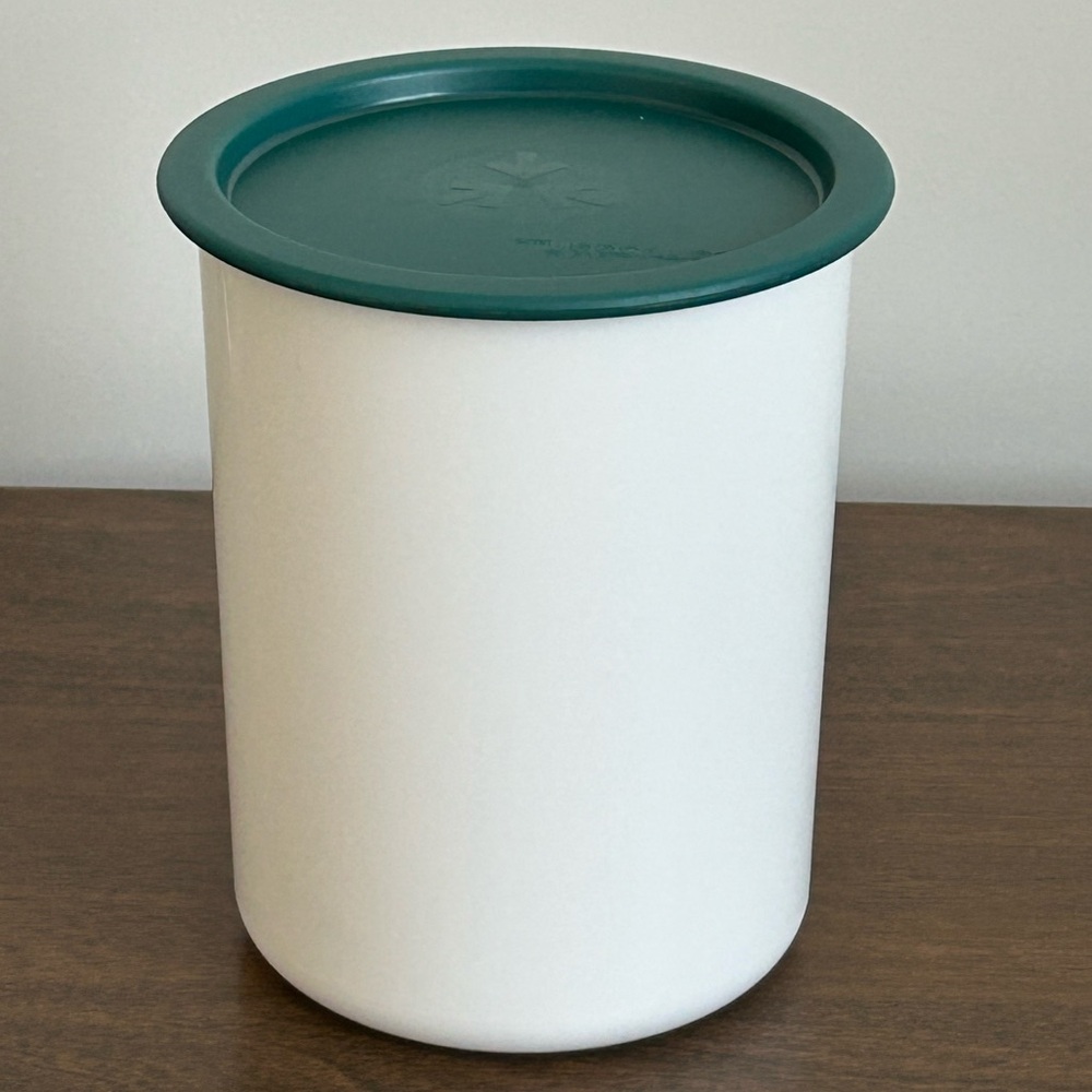 TUPPERWARE ONE TOUCH CANISTER “A" WITH GREEN SEAL ~ USA
